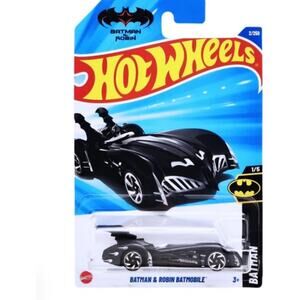 NIB! Hot Wheels Batman & Robin Batmobile Batman Black 1/5